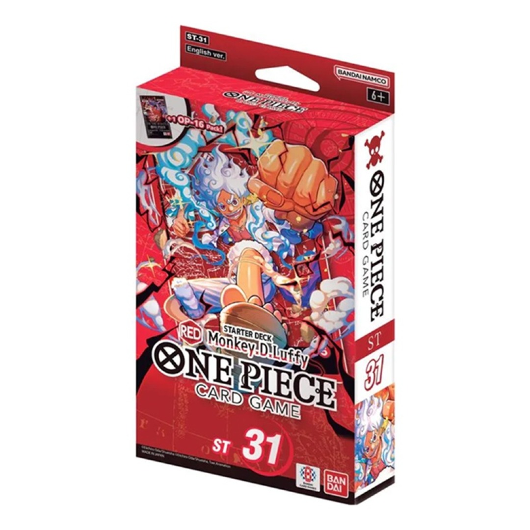 0c84fcbae4cc78f62c314526703aa438.jpg One Piece Card Game: ST-31 - Red Monkey D.Luffy Starter Deck - Image 1