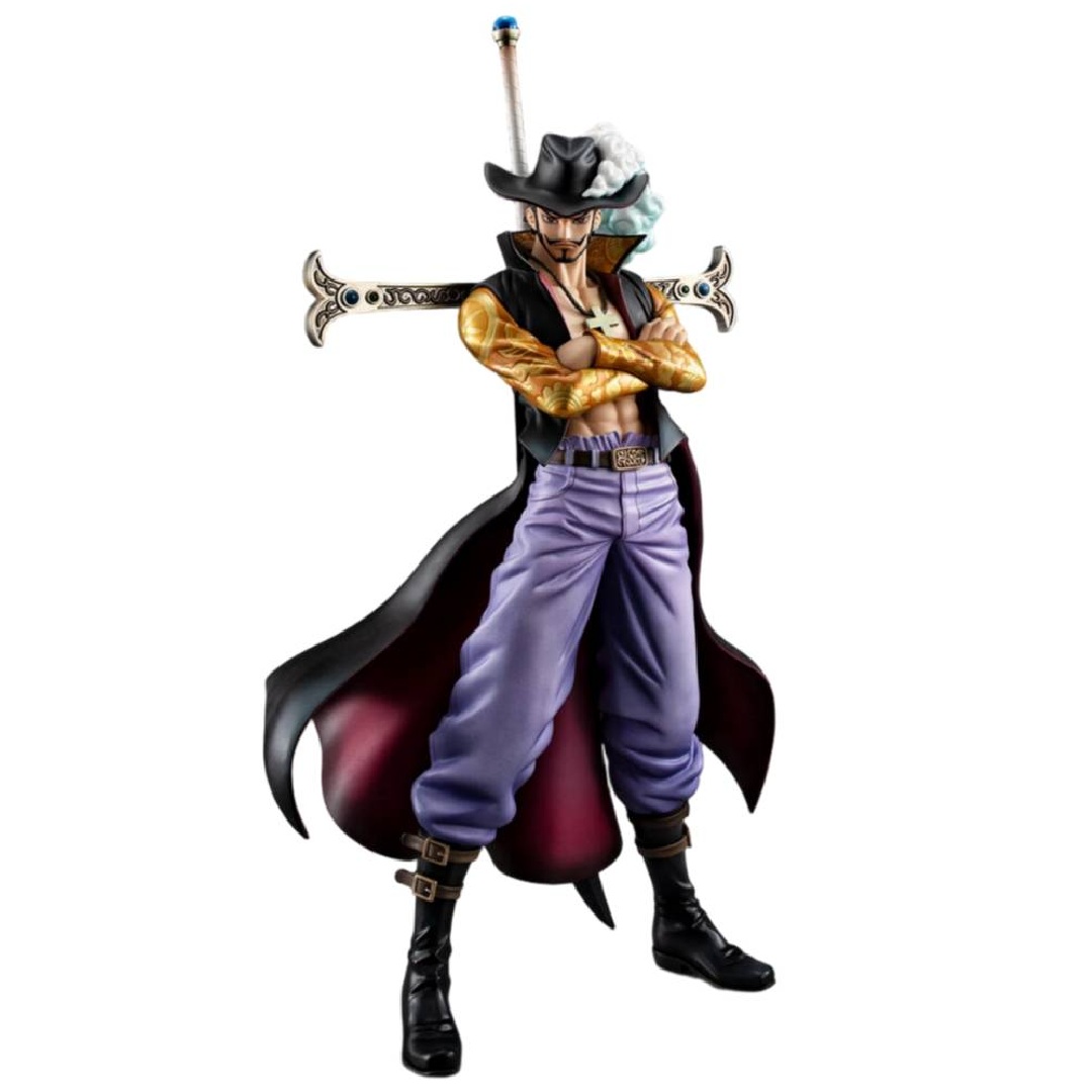 0da5011466f16215379b7eca536cb533.jpg One Piece Hawk Eye Dracule Mihawk P.O.P SA-MAXIMUM Megahouse Statue - Image 1