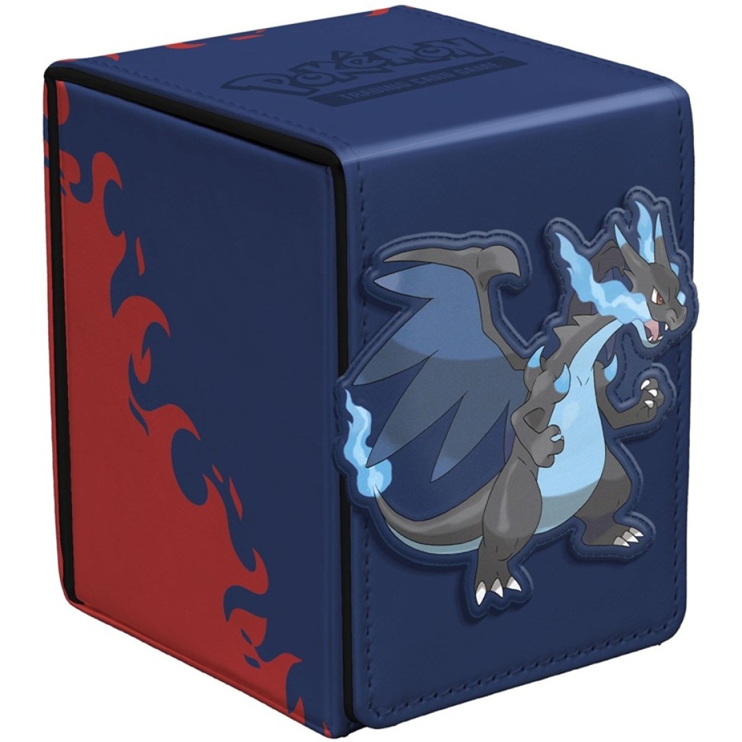 402ea7c8e681cf0bc6adee6c8c7a95fd.jpg Ultra Pro Pokemon Mega Charizard X Alcove Flip Deck Box - Image 1