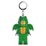 LEGO LED Green Dragon Girl Keychain