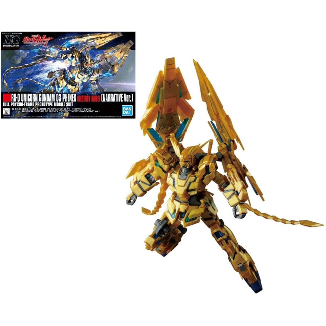 1220d969f6f5b85f2955add8664b2733.jpg Gundam Unicorn Gundam 03 Phenex Destroy Mode HGUC 1/144 Bandai Model Kit - Image 1