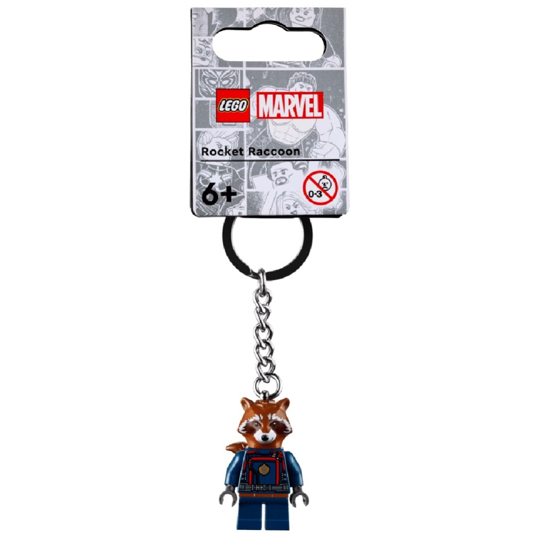 15872b7680b18b95fb9cad358383157f.jpg LEGO Keychain 854296 Marvel Rocket Raccoon - Image 1