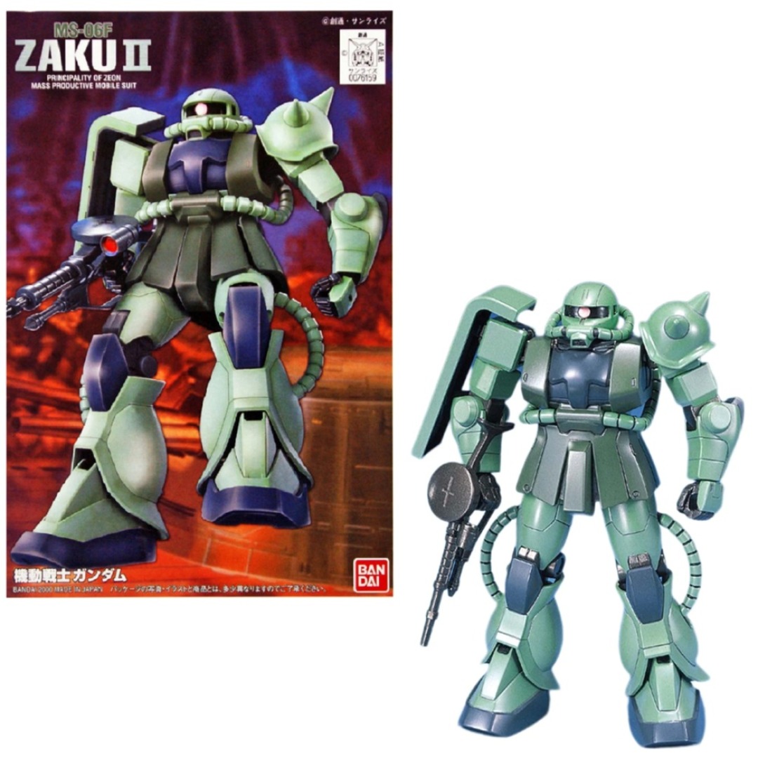 1e6681fa0e4ef9f031197ba88098ba5c.jpg Gundam MS-06F/J Zaku II FG 1/144 Bandai Model Kit - Image 1