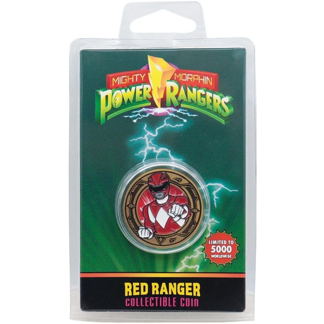 244a8748226f8d57b76bc1ec5a6fe79e.jpg Power Rangers Red Ranger Limited Edition Coin - Image 1