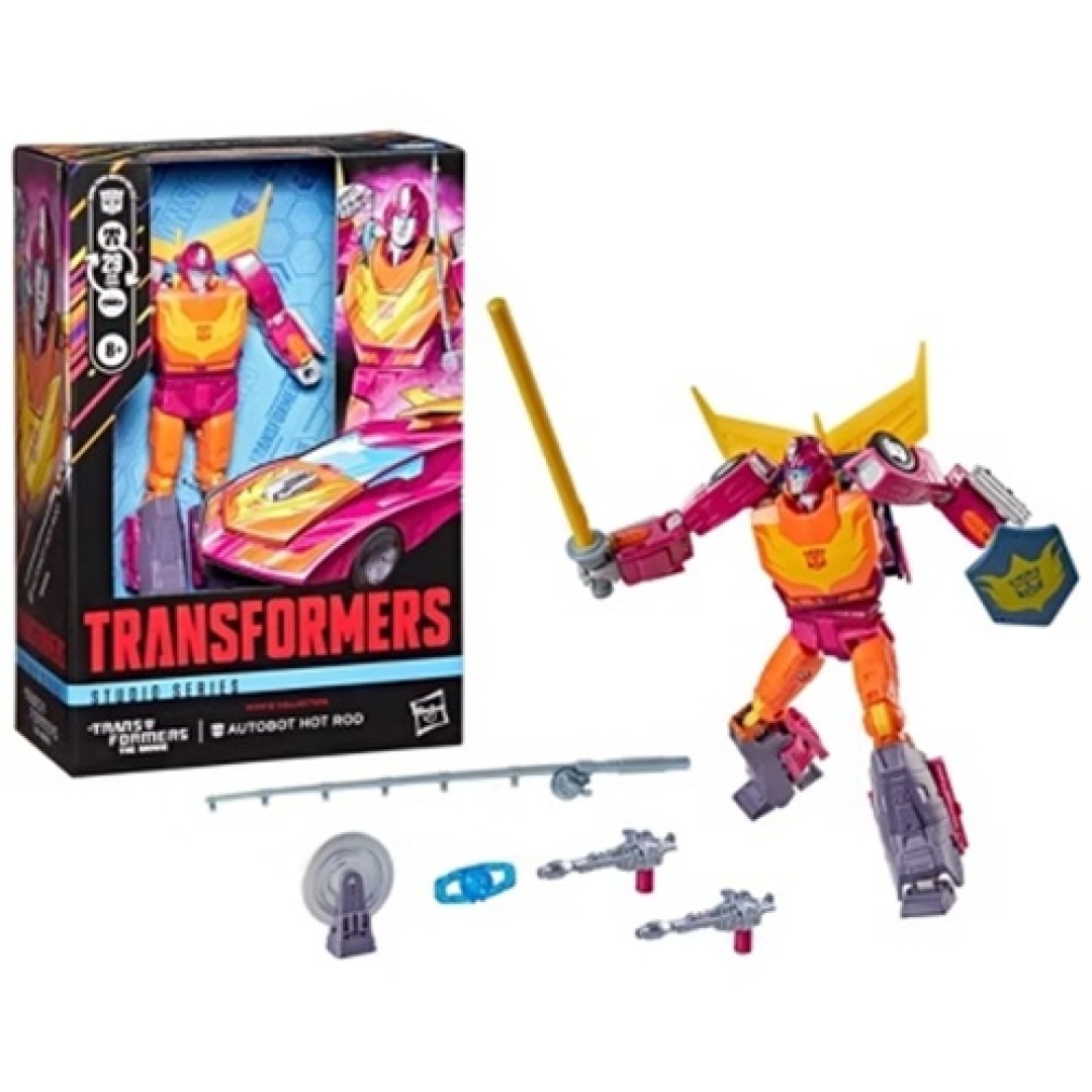 25afa216b55554850cdbb087e1e90b0e.jpg Transformers The Movie Autobot Hot Rod Studio Series Hasbro Figure - Image 1