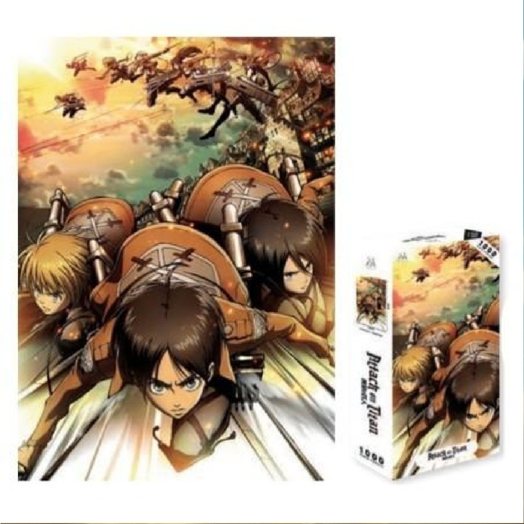 33a8c5ed59ca80c8c6995ba16b4c67e7.jpg Attack On Titan Poster + Puzzle 1000 Pieces - Image 1