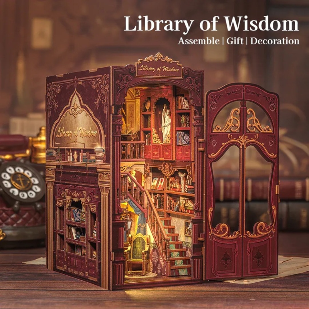 3dca84a4cb59c2035f48cee4d251c1c5.jpg DIY Book Nook Kit Library of Wisdom - Image 1