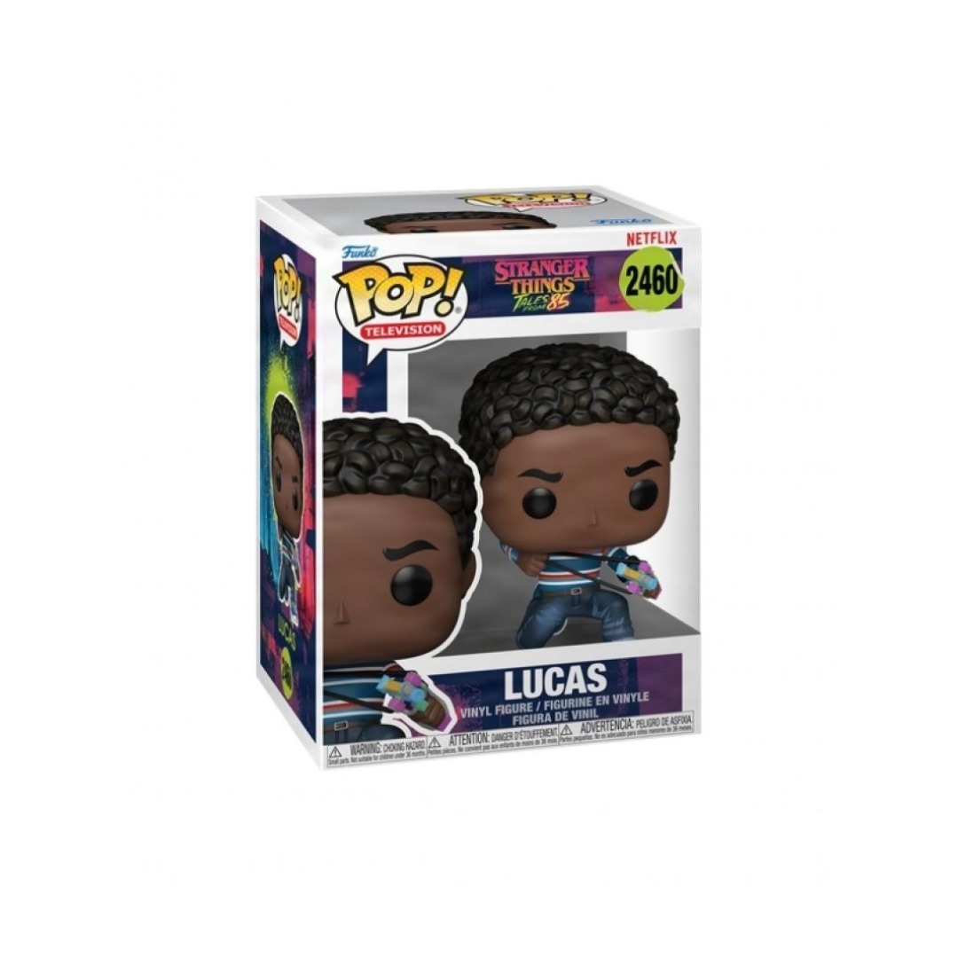 41488e9f2259591f6ef8f0f528508989.jpg Funko POP! Stranger Things N° 2460 - Lucas - Image 1