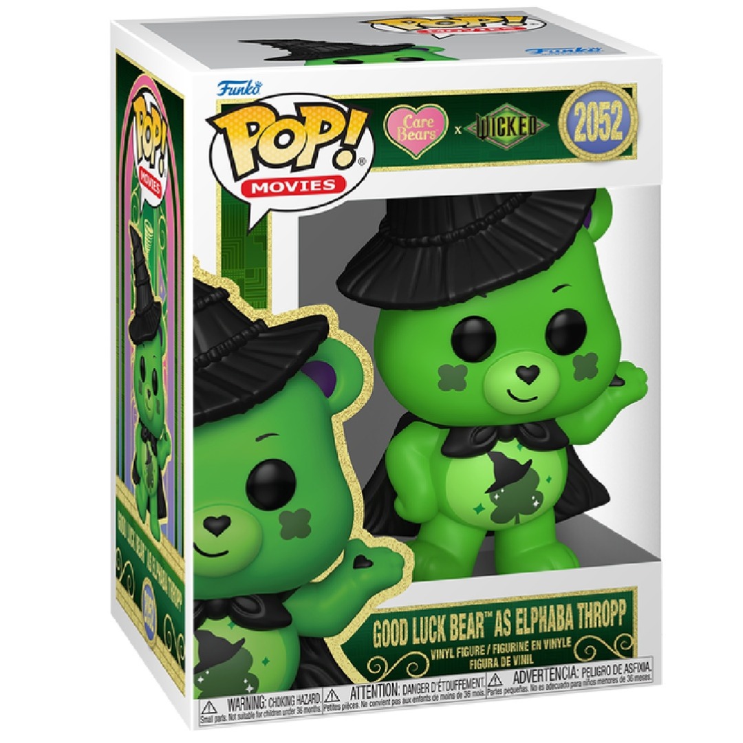 4b8e55342fbe4610c9958e26a71bf505.jpg Funko POP! Care Bears x Wicked N° 2052 - Good Luck Bear As Elphaba Thropp - Image 1