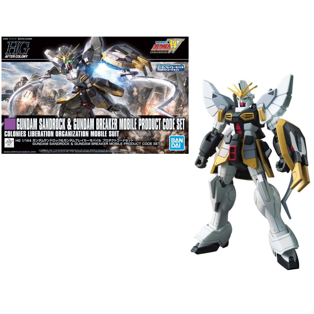 5394acbd7d2836e1d8b755dc97fa1a09.jpg Gundam XXXG-01SR Gundam Sandrock & Breaker MPCS HG 1/144 Bandai Model Kit - Image 1
