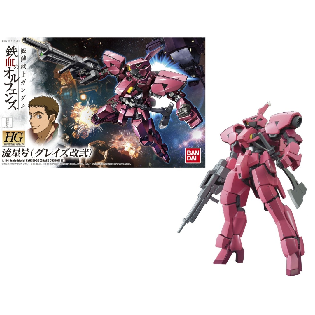6033f382cdbd9cf427c9fab4455f6aea.jpg Gundam Ryusei-Go (Graze Custom II) HG 1/144 Bandai Model Kit - Image 1