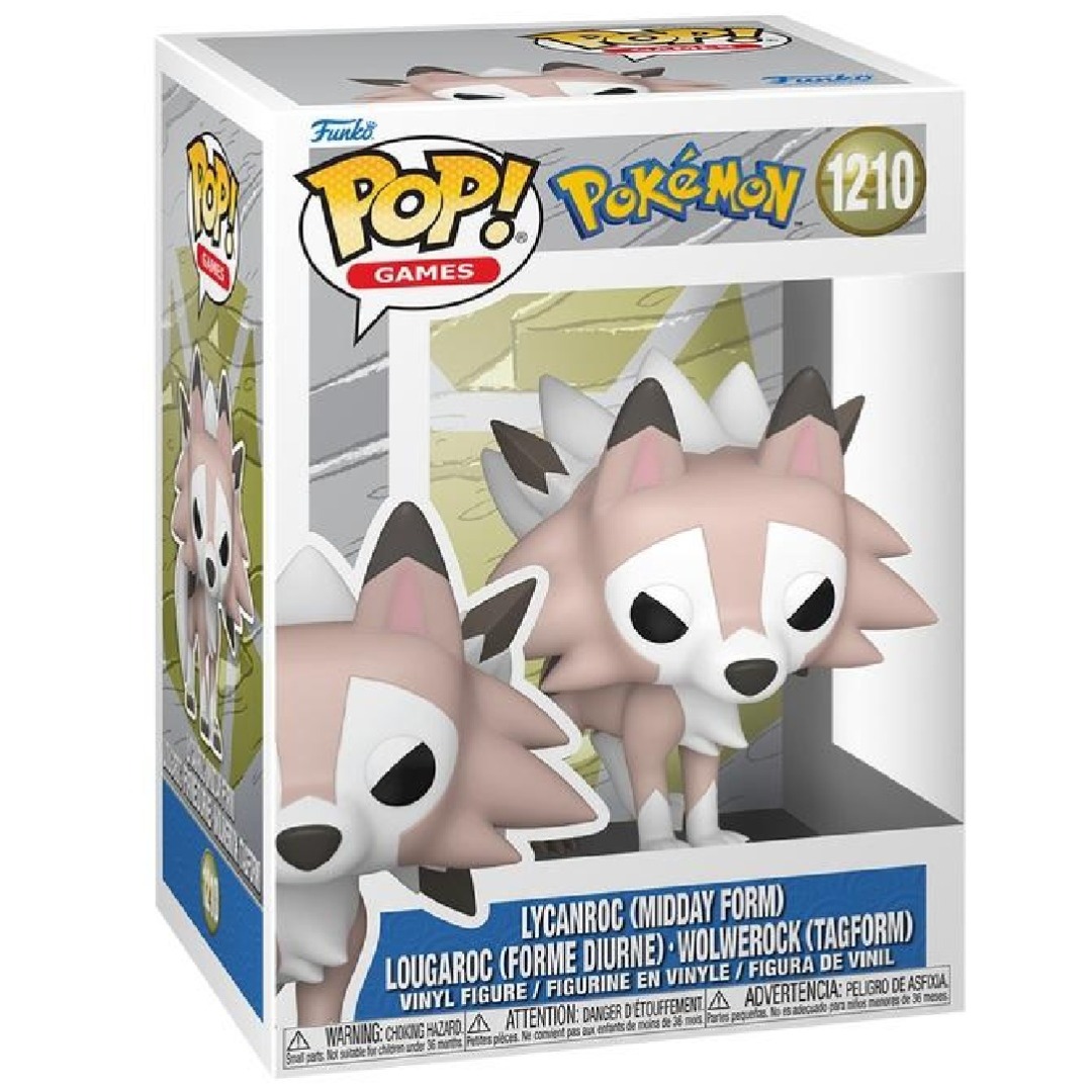 6e9674578565151a5af0bd645e1bd768.jpg Funko POP! Pokemon N° 1210 - Lycanroc (Midday Form) - Image 1