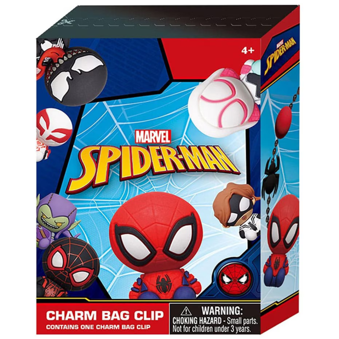 83f8c353ed4ea91cd0a04ab186e53bce.png Marvel Spider-Man Brand New Day Mystery Series 1 3D Foam Bag Clip - Image 1