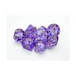 Lab Dice 7 - Translucent Polyhedral Lavender/Gold 7-Die Set (with bonus die)