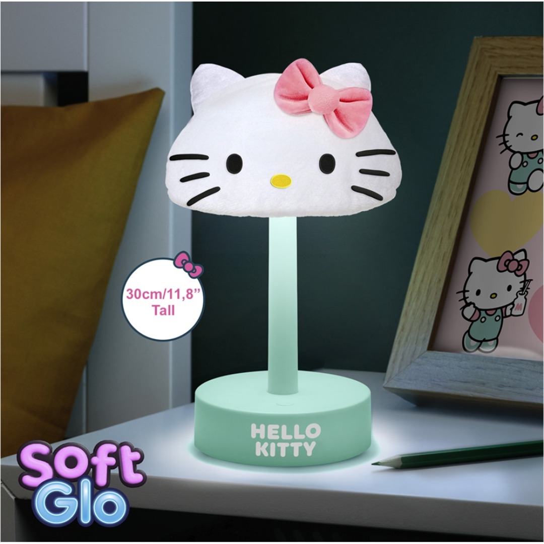 8fb067f7cb27c90d9751a374a1fc9472.jpg Hello Kitty 'SoftGlo' Fluffy Lamp - Image 1