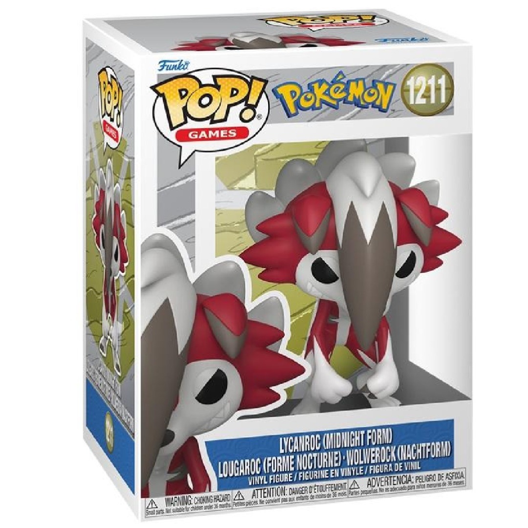 9037cbc7133bea484fc2cee927f6172b.jpg Funko POP! Pokemon N° 1211 - Lycanroc (Midnight Form) - Image 1