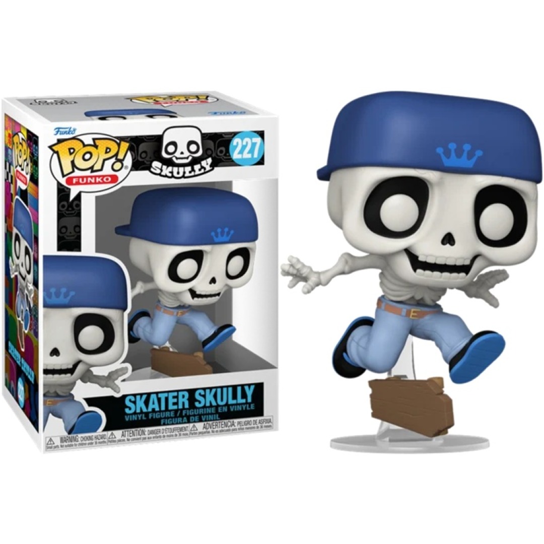 a3e5cd018f01916e996d9264579556f0.jpg Funko POP! Skully N° 227 - Skater Skully - Image 1