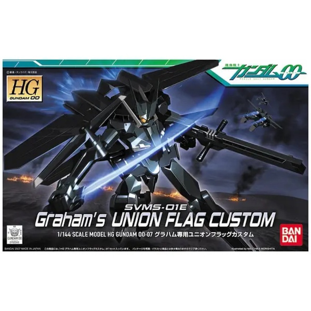 a891aa7b1e9c7ba72b6ac386669d5d83.jpg Gundam 00 SVMS-01E Graham's Union Flag Custom HGUC 1/144 Bandai Model Kit - Image 1
