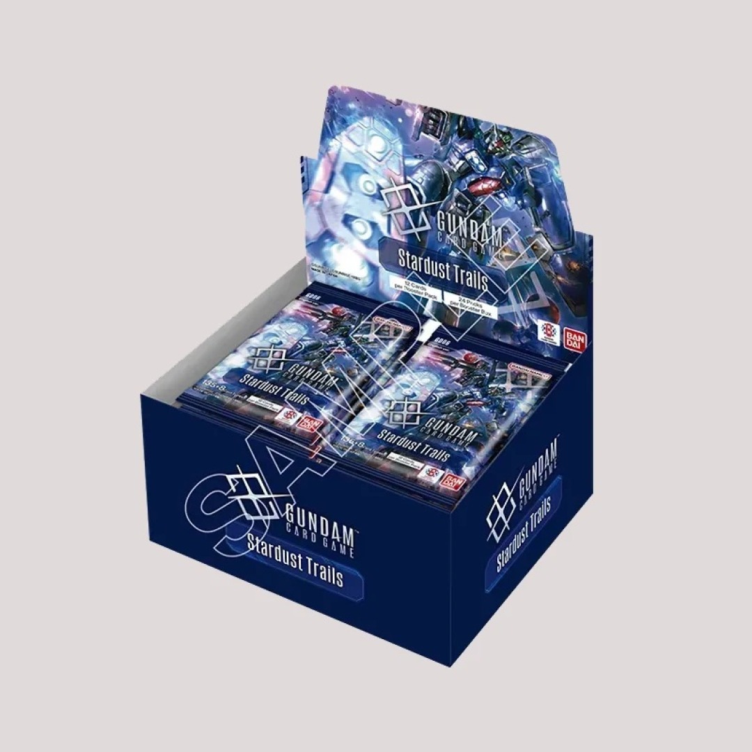 aa46d1aeeb1fba743a45cc6fe4acf5e4.jpg Gundam Card Game: GD-06 Stardust Trials Booster Box - Image 1