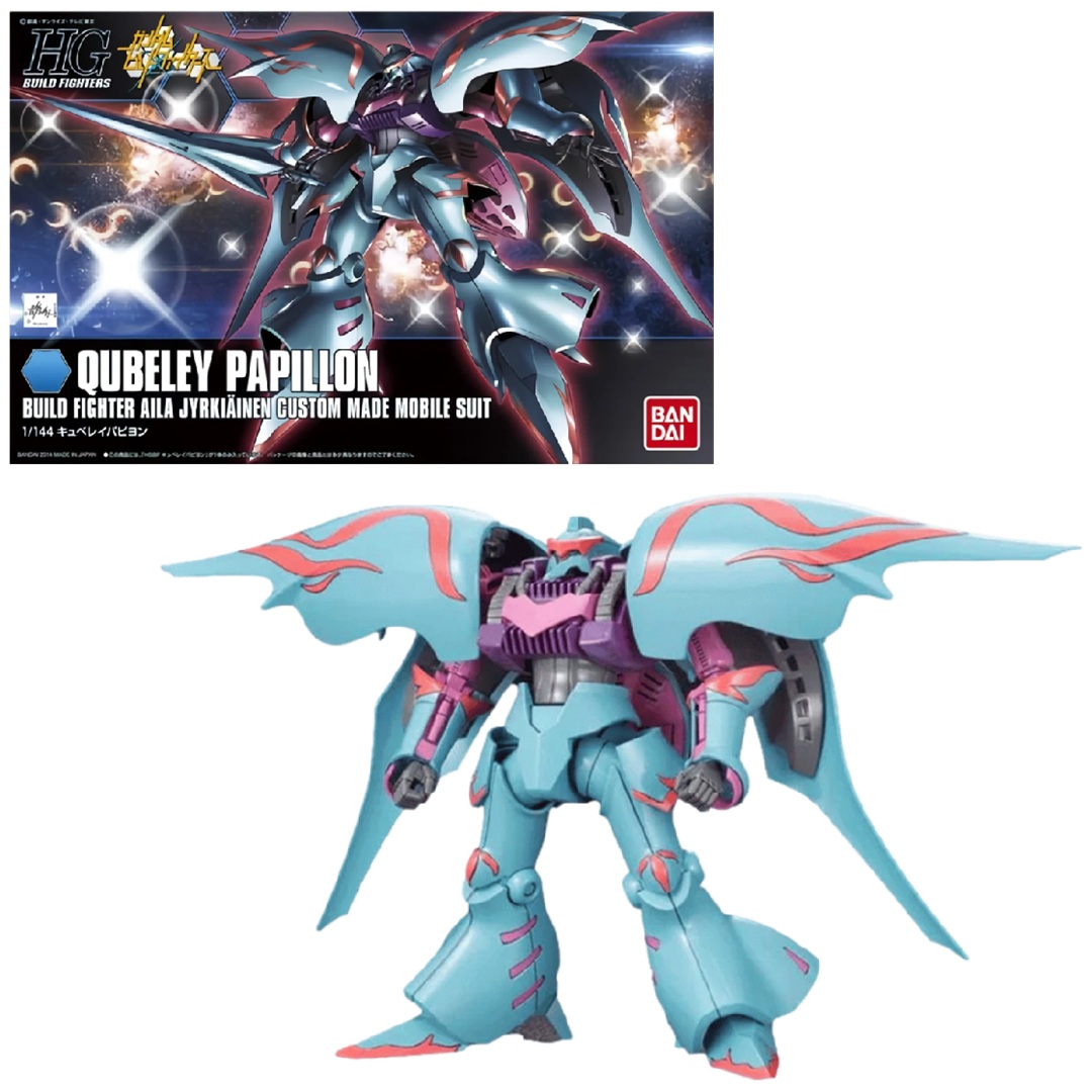 ac143ef8c412b1faa175167d1fa0a643.jpg Gundam Qubeley Papillon HGBF 1/144 Bandai Model Kit - Image 1