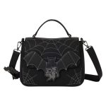 Disney Mickey & Minnie Spiderweb & Bats Loungefly Crossbody Bag