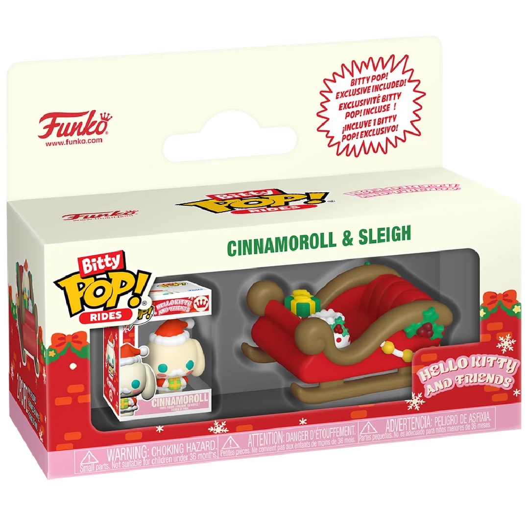ceb2f49680a41ea5d54c6d7074b14436.jpg Funko Bitty POP! Hello Kitty & Friends - Cinnamoroll & Sleigh - Image 1