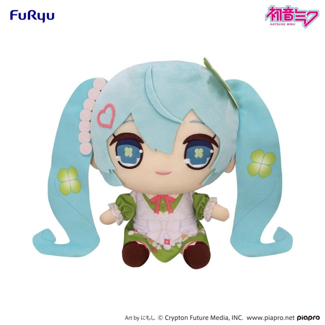 db967cf1fc0f705ac82e47b2f317dbd3.jpg Hatsune Miku Kyurumaru Clover Big Plush - Image 1