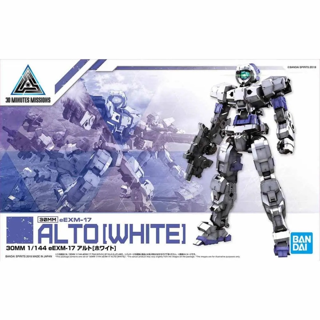 e909977d30c90817eac6d307d728e35d.jpg Gundam eEXM-17 Alto White 30MM 1/144 Bandai Model Kit - Image 1