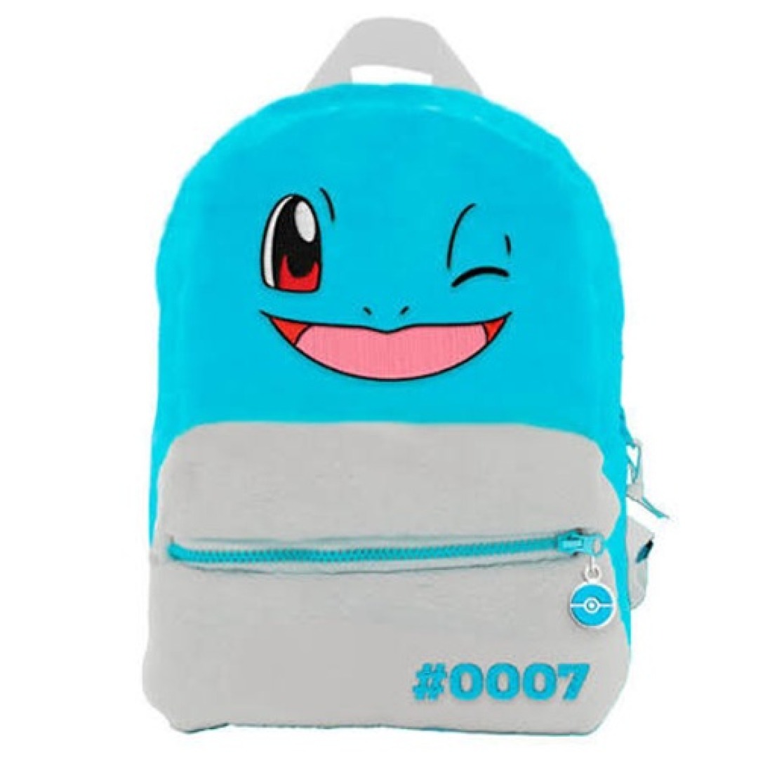 eef8528d013d566534d4a40eb39da265.jpg Pokemon Squirtle Fluffy Backpack 30x23x12cm - Image 1